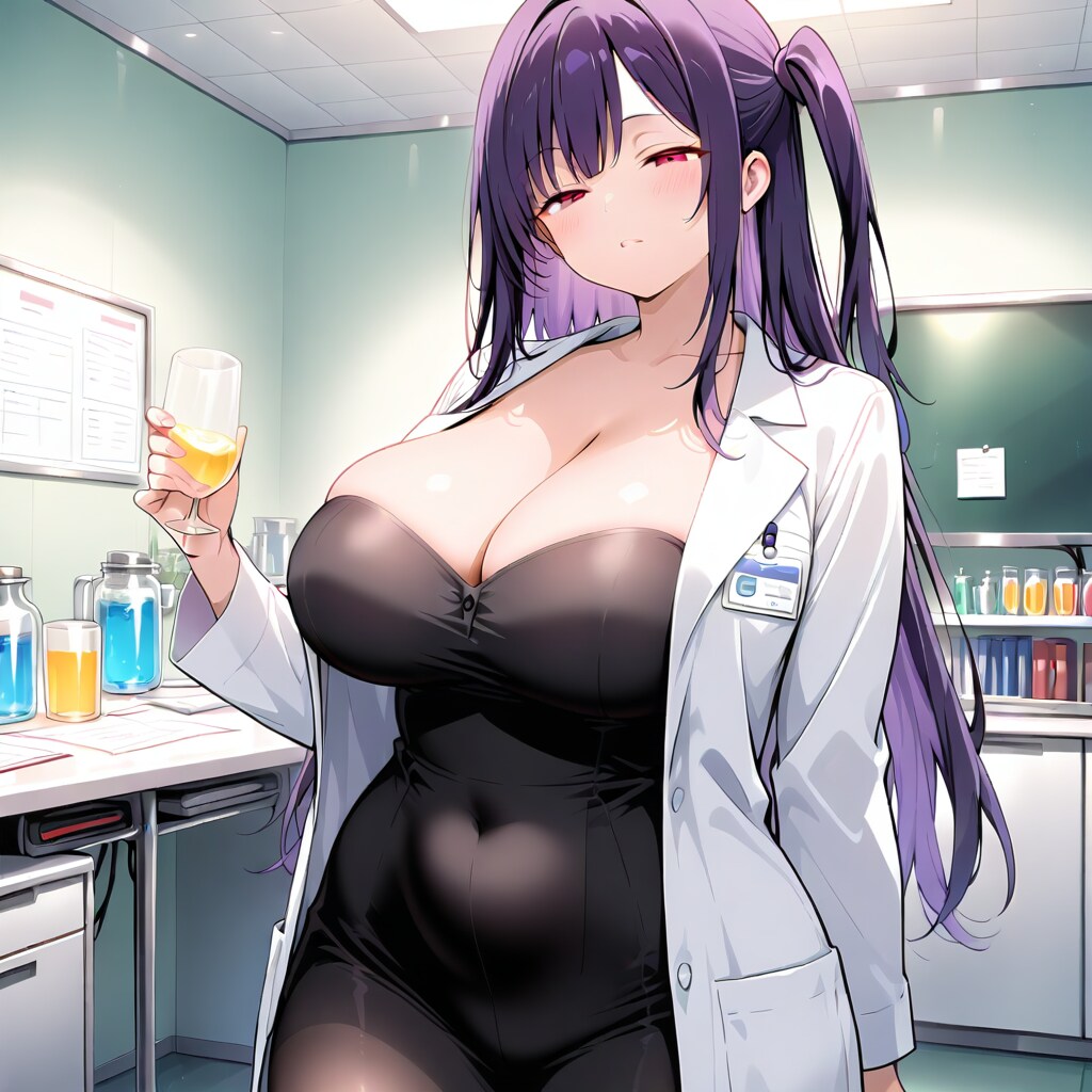 怪しい薬を飲んでご機嫌な理科の先生。