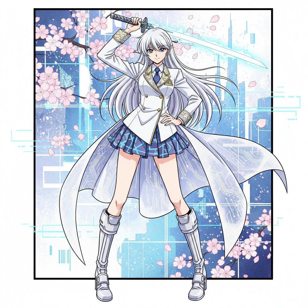 白髪の可愛い女の子【342】 | の人気AIイラスト・グラビア