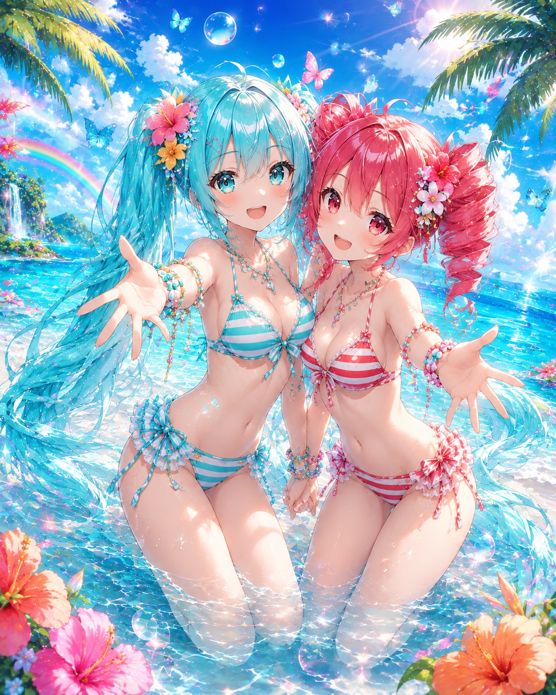 水着のミクとテト