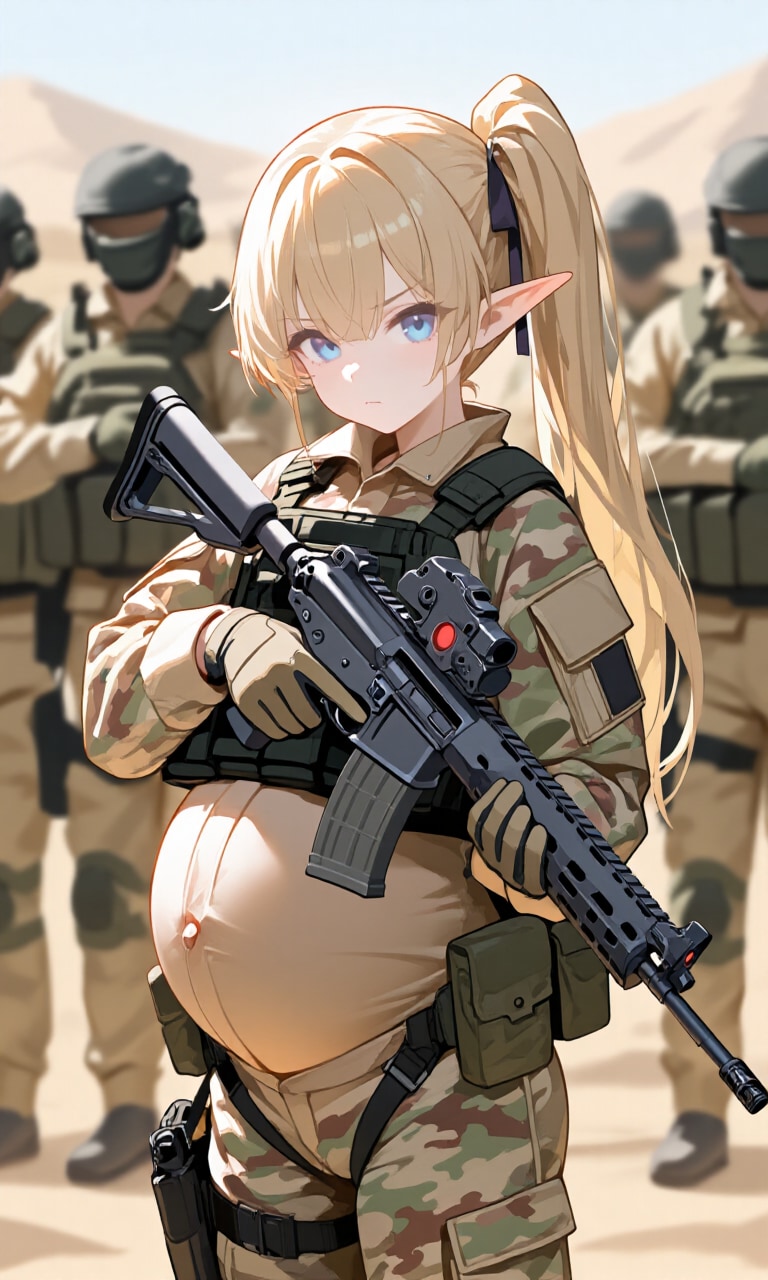 異世界ミリタリー妊婦シリーズその１６０ | の人気AIイラスト・グラビア