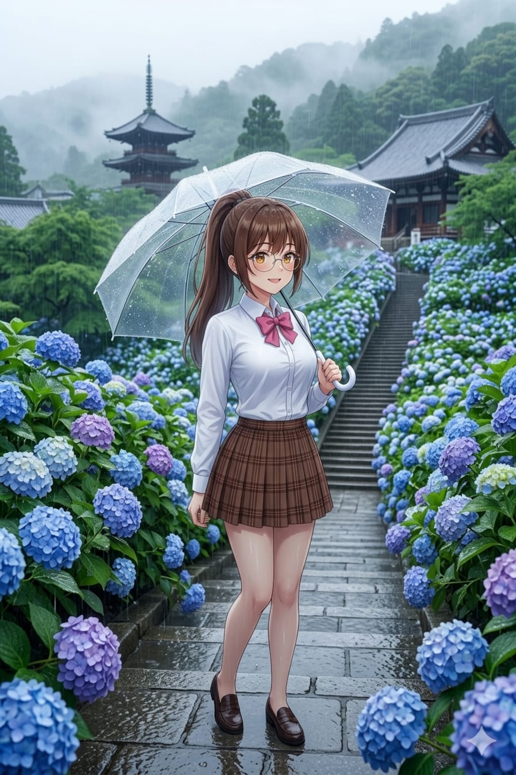 玉那覇さんと紫陽花
