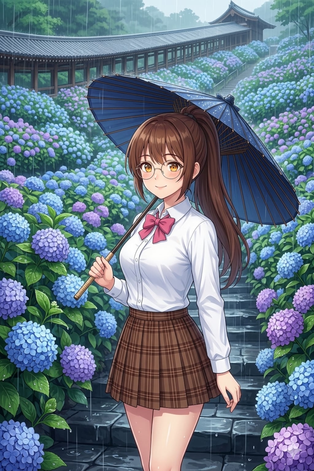 玉那覇さんと紫陽花
