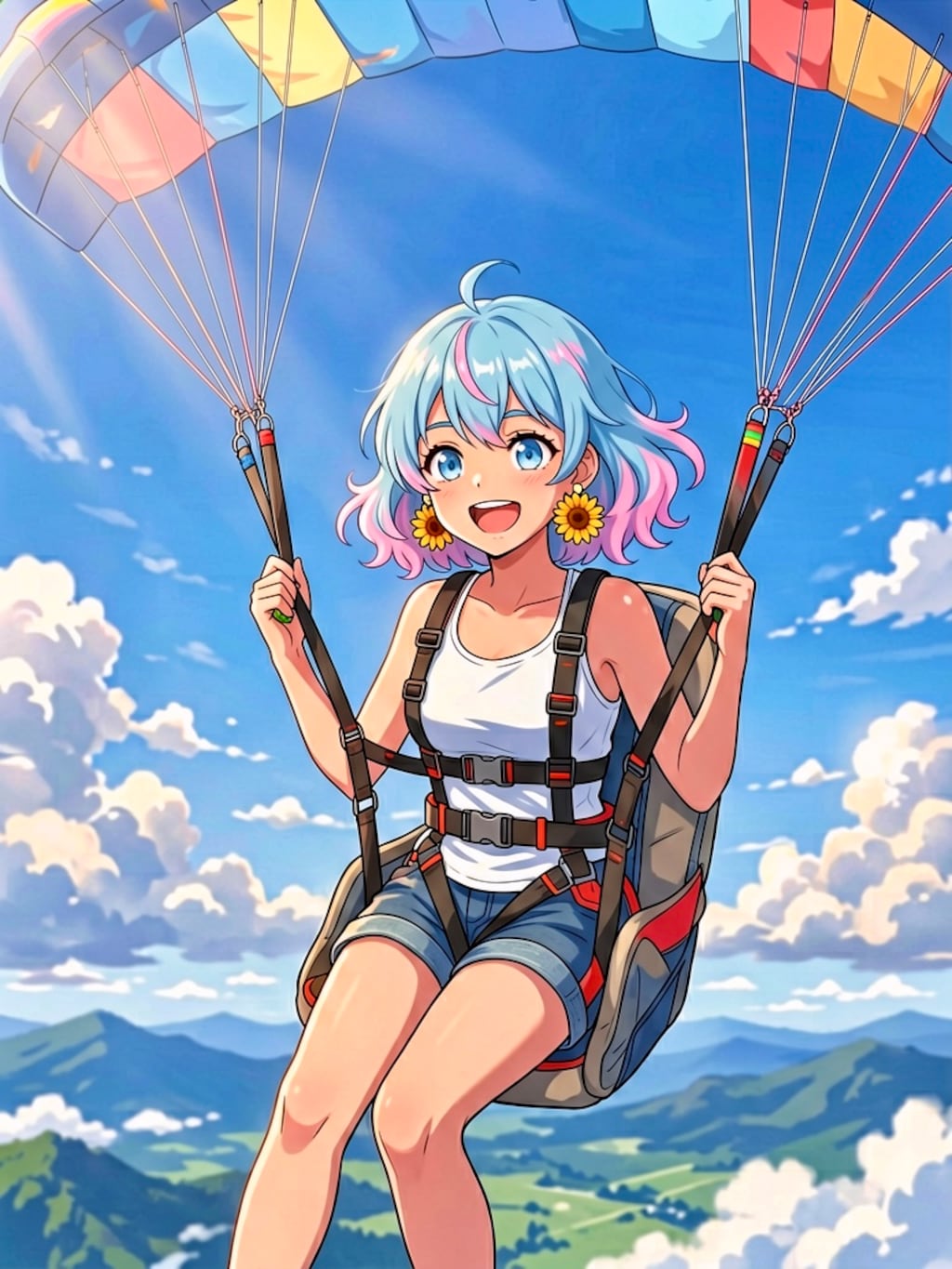 雫💧パラグライダーをする