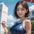 プールにて AI Pictures 79 3枚目