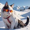 雪山で暮らす人の手を離れた猫 9枚目