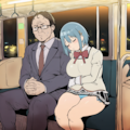 電車でよりかかられるおじさん 5枚目