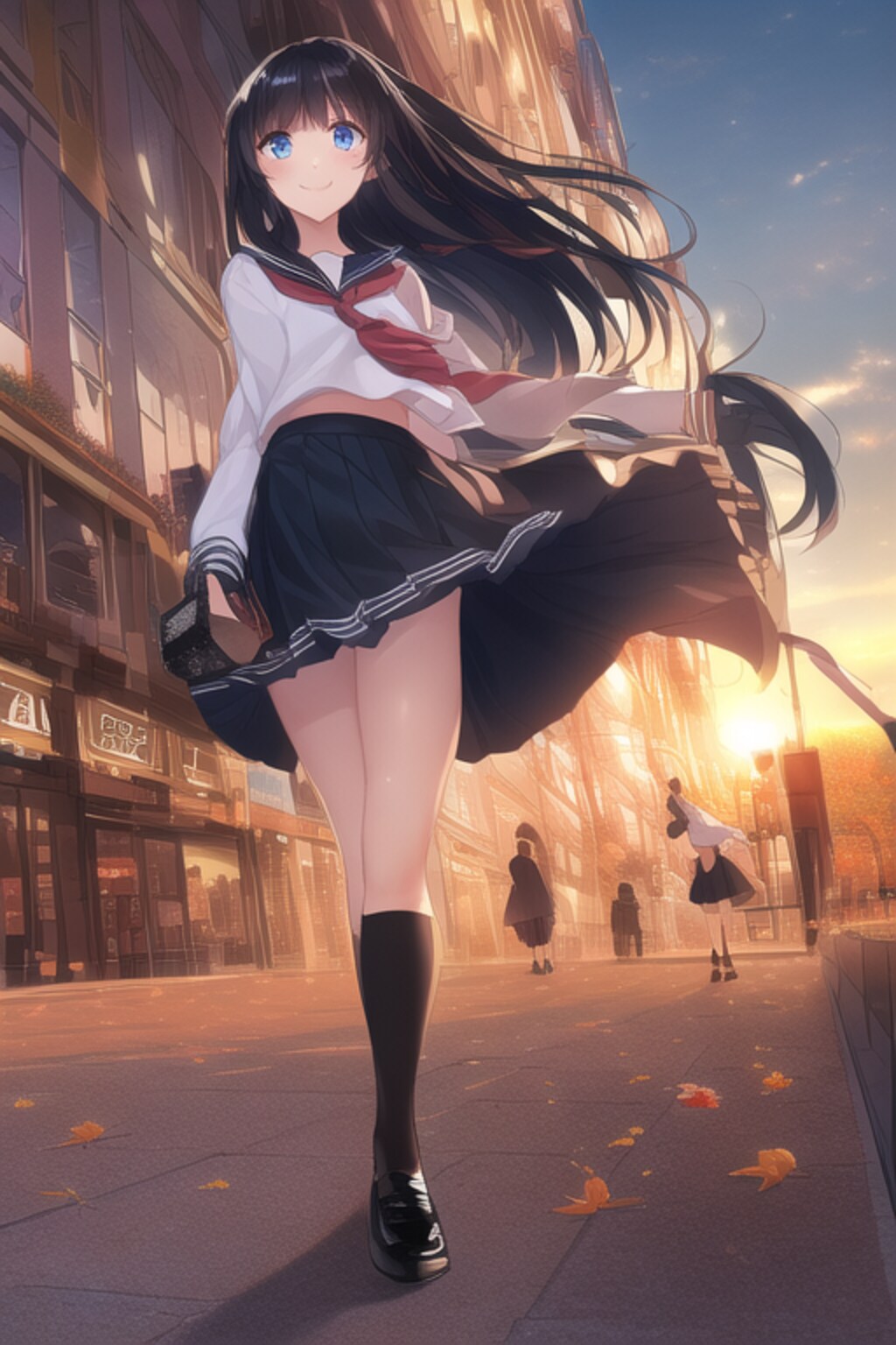夕日の帰り道