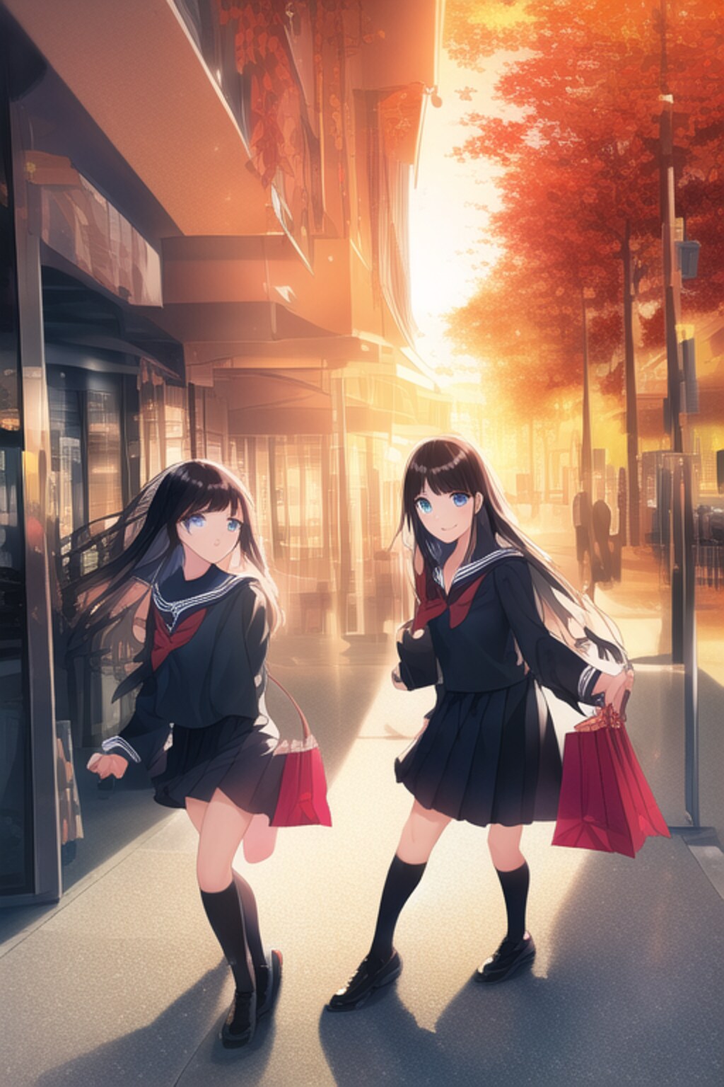 夕日の帰り道