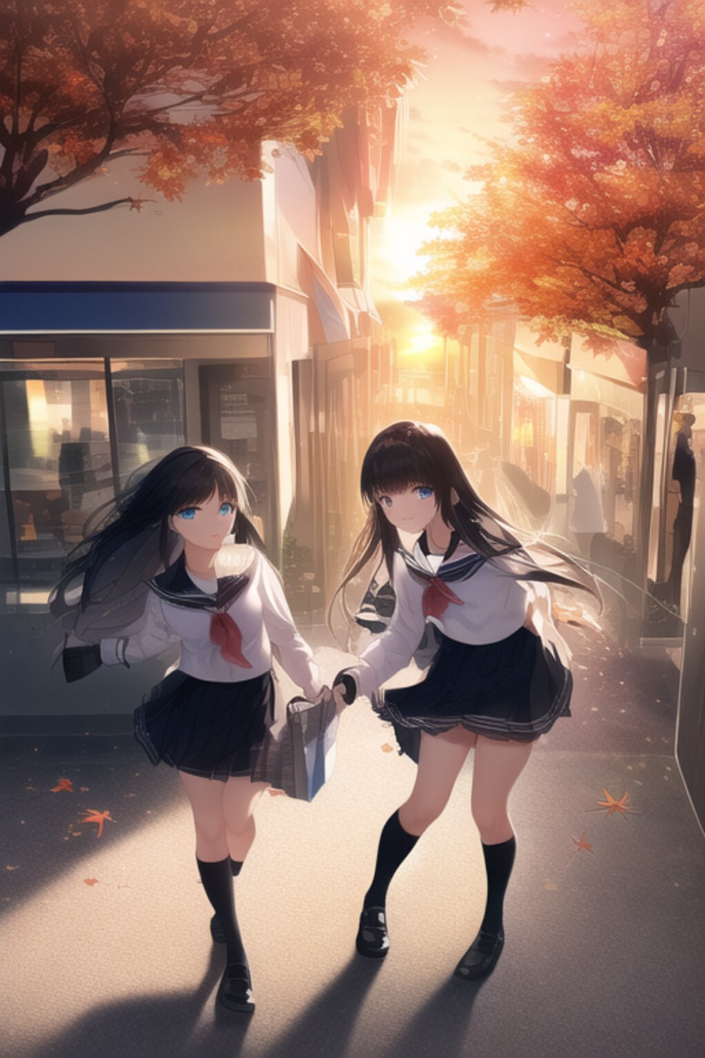 夕日の帰り道