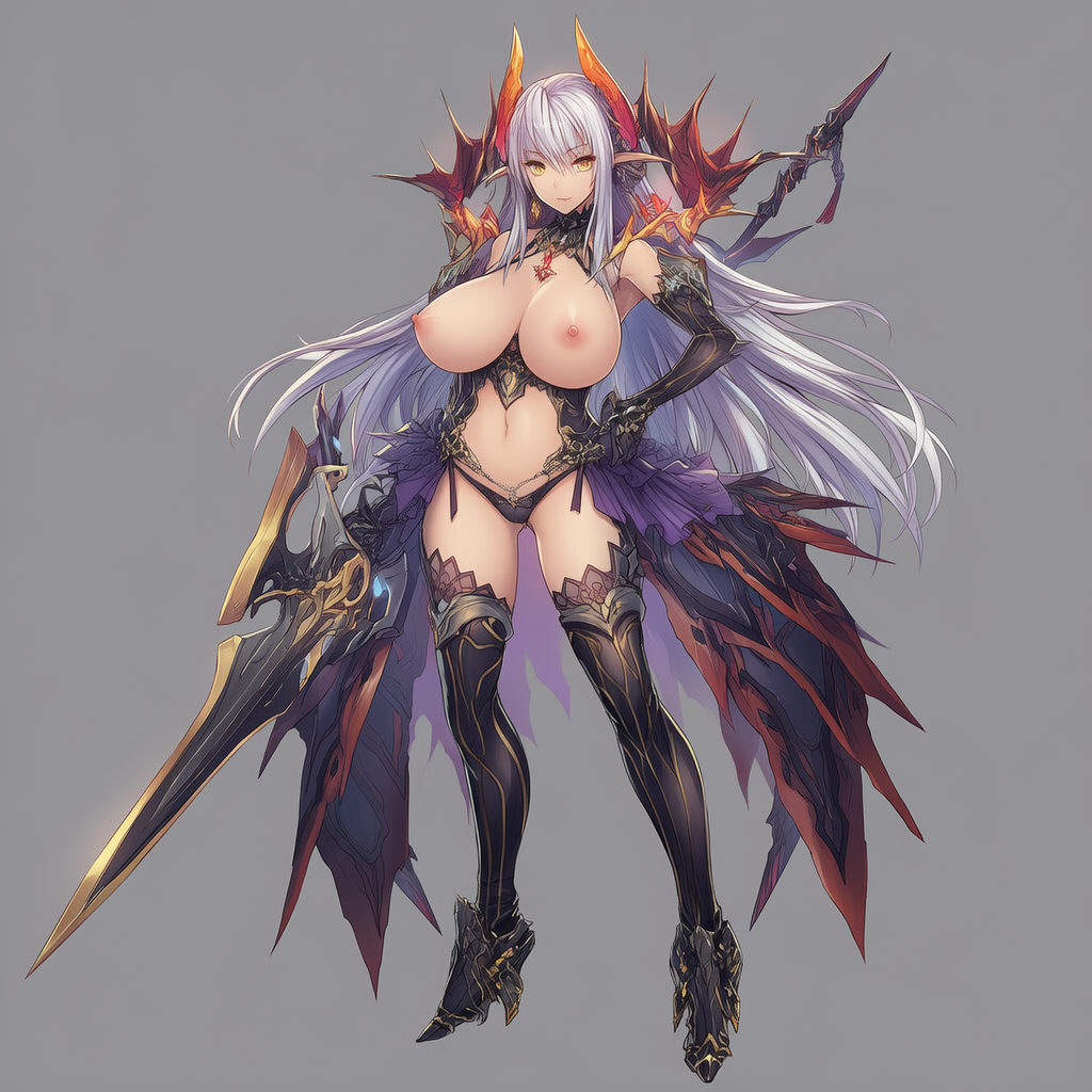 おっぱい丸出しドラゴン娘