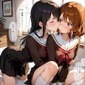 制服とニーハイ (Illustrious) 百合カップル 12枚目