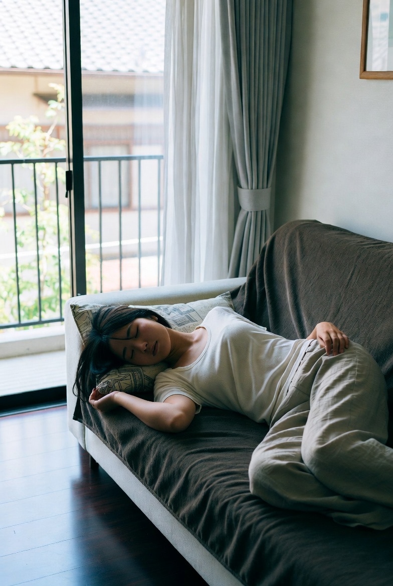 眠る女（一部）