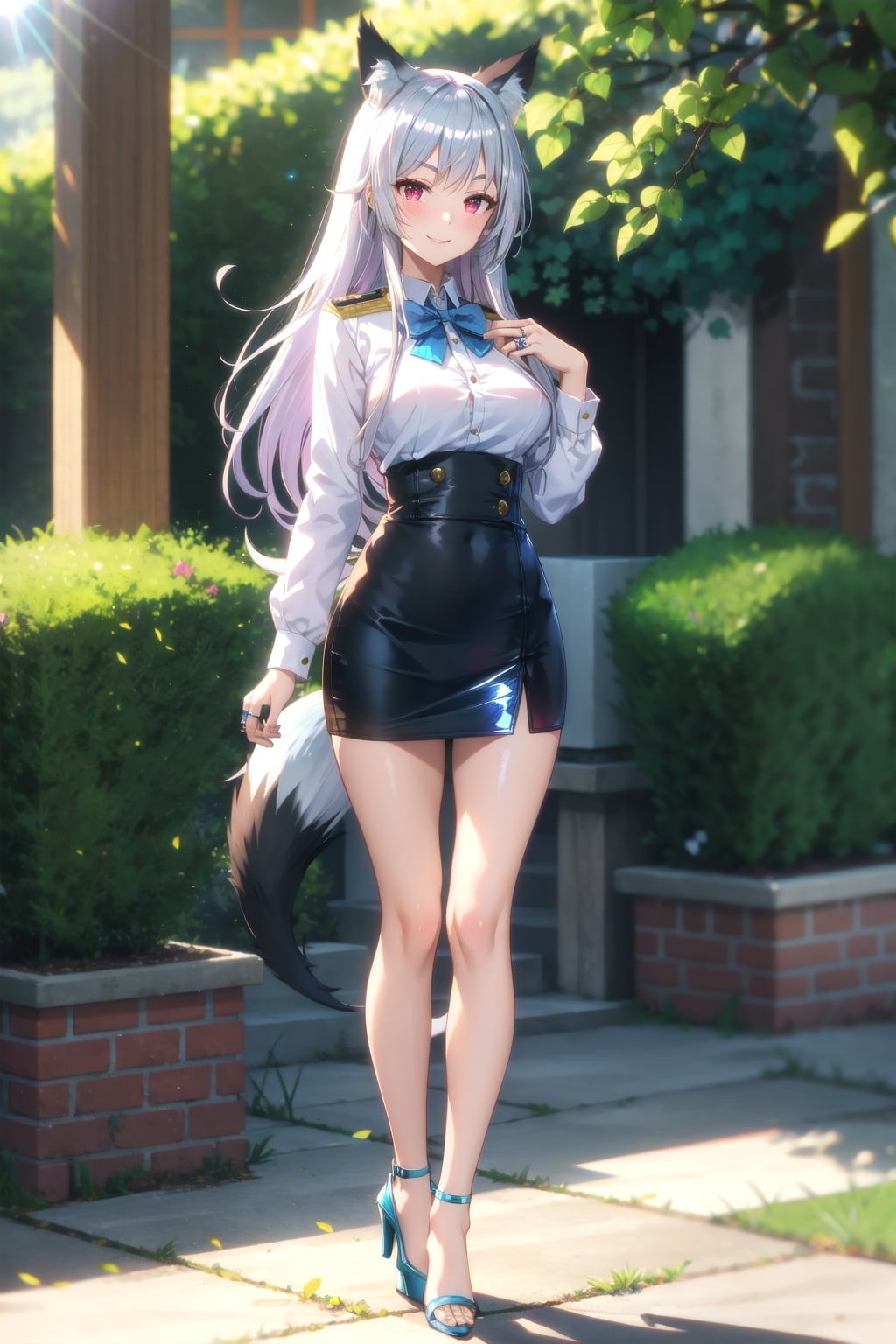 タイトスカートと尻尾 | の人気AIイラスト・グラビア