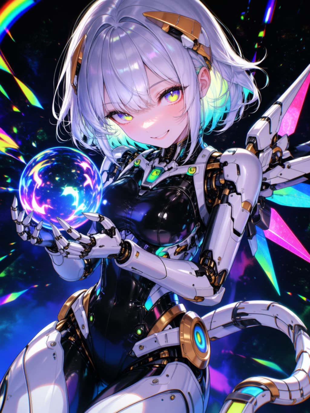 銀髪メカ娘ちゃん