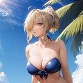 金髪ポニテ 2枚目