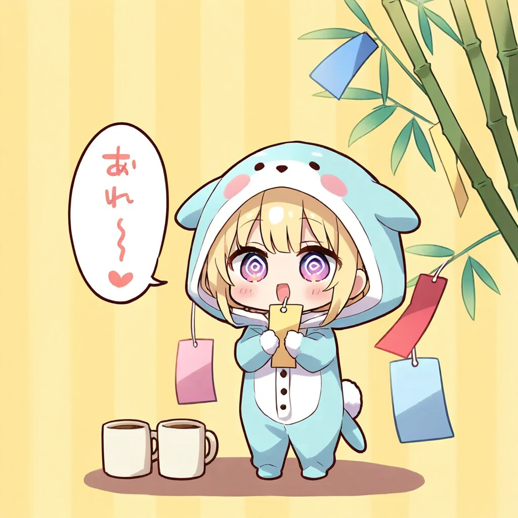 七夕の金髪ちゃん