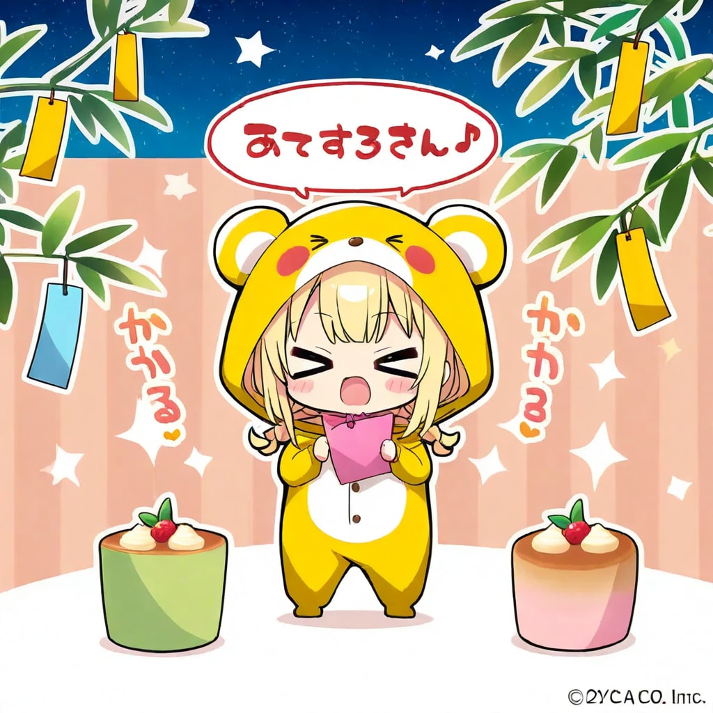 七夕の金髪ちゃん