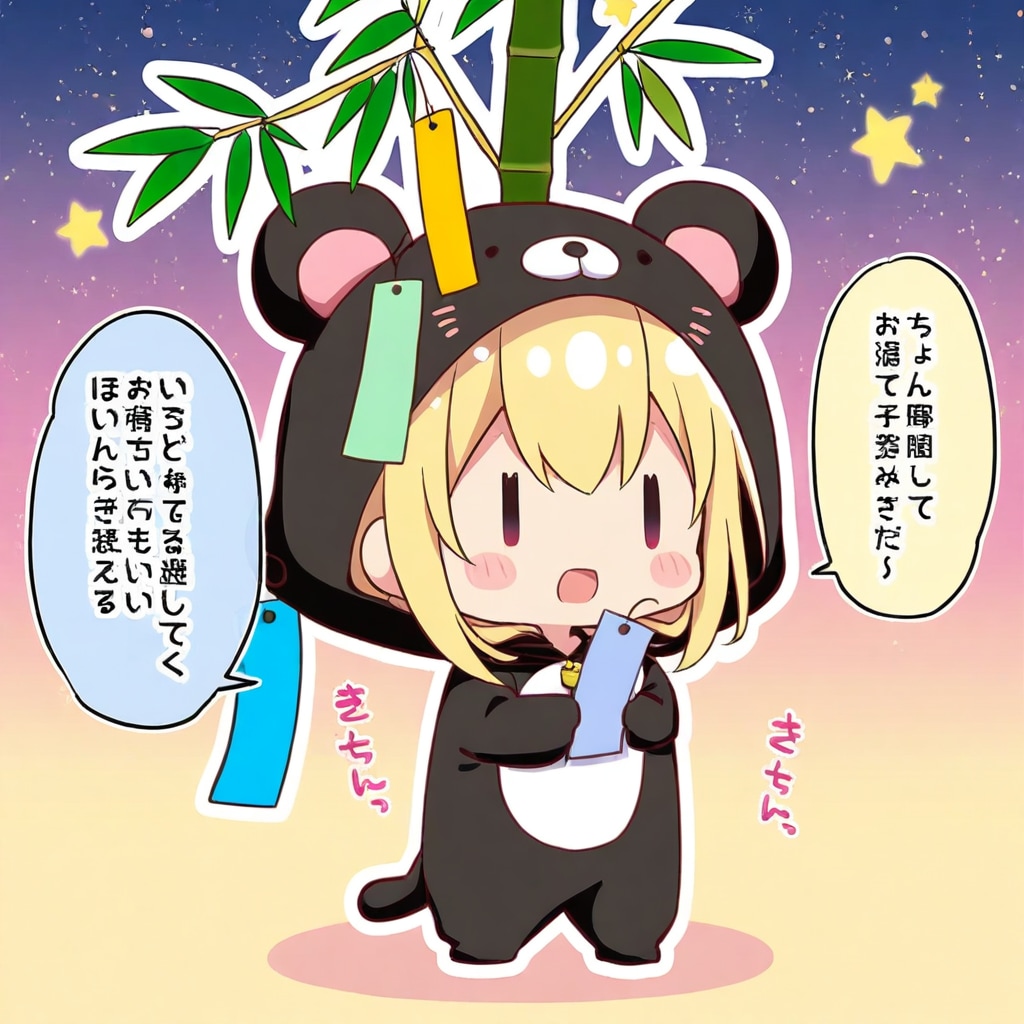 七夕の金髪ちゃん