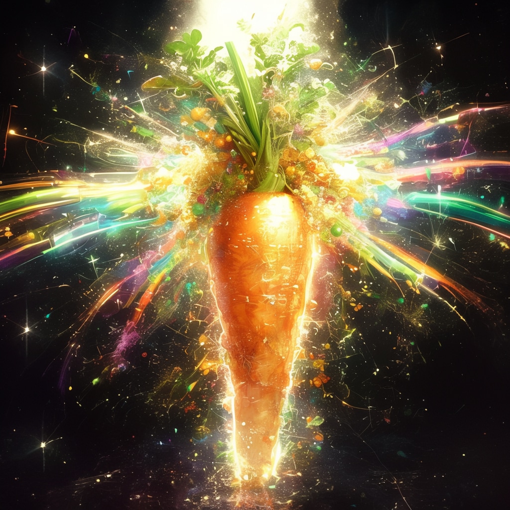 虹色に輝く人参 | の人気AIイラスト・グラビア