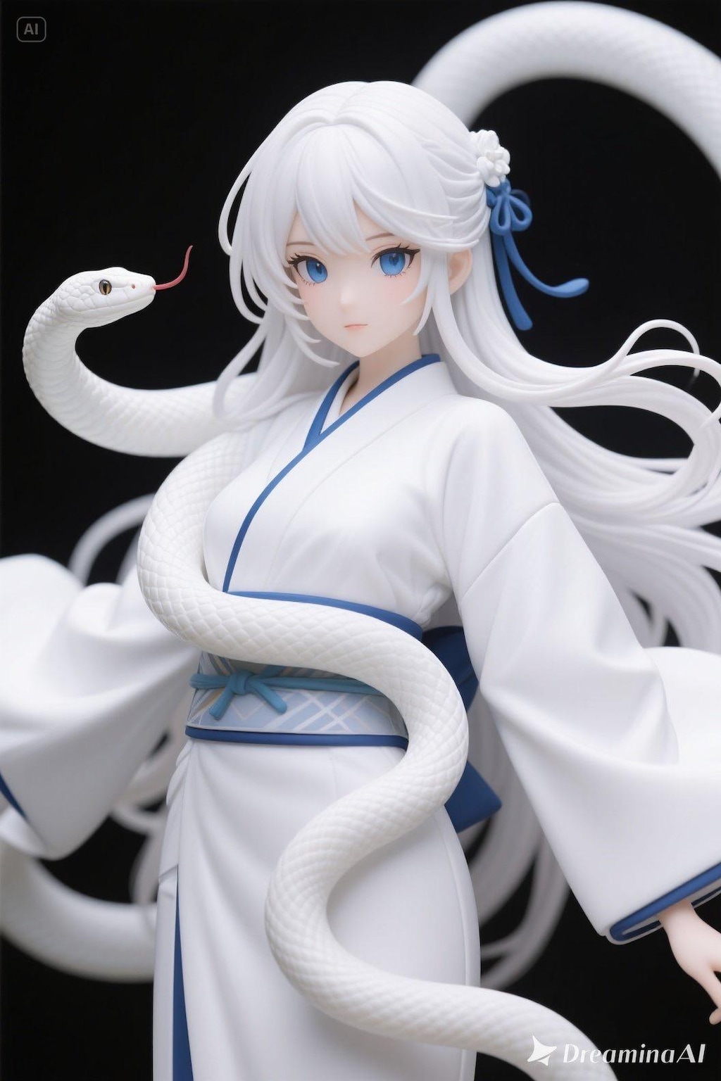 白ヘビの御神体フィギュア