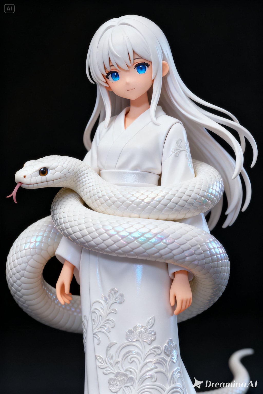 白ヘビの御神体フィギュア