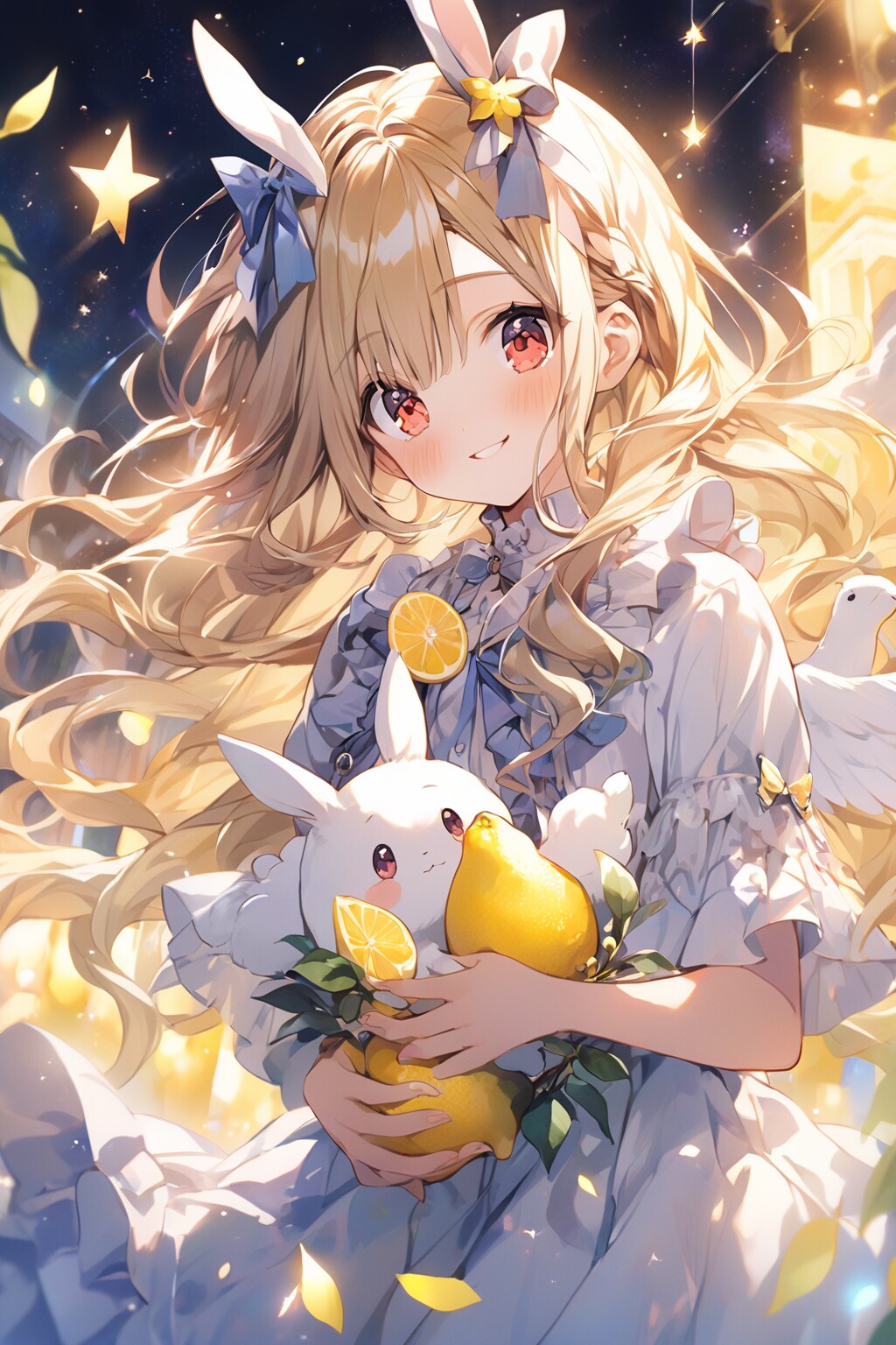 兎が大きく育ちました！夏の夜 | の人気AIイラスト・グラビア