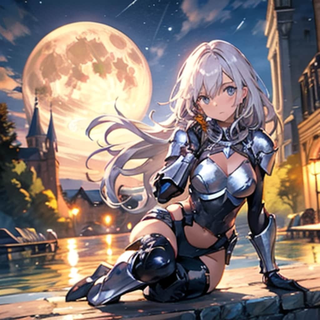 満月の夜の城