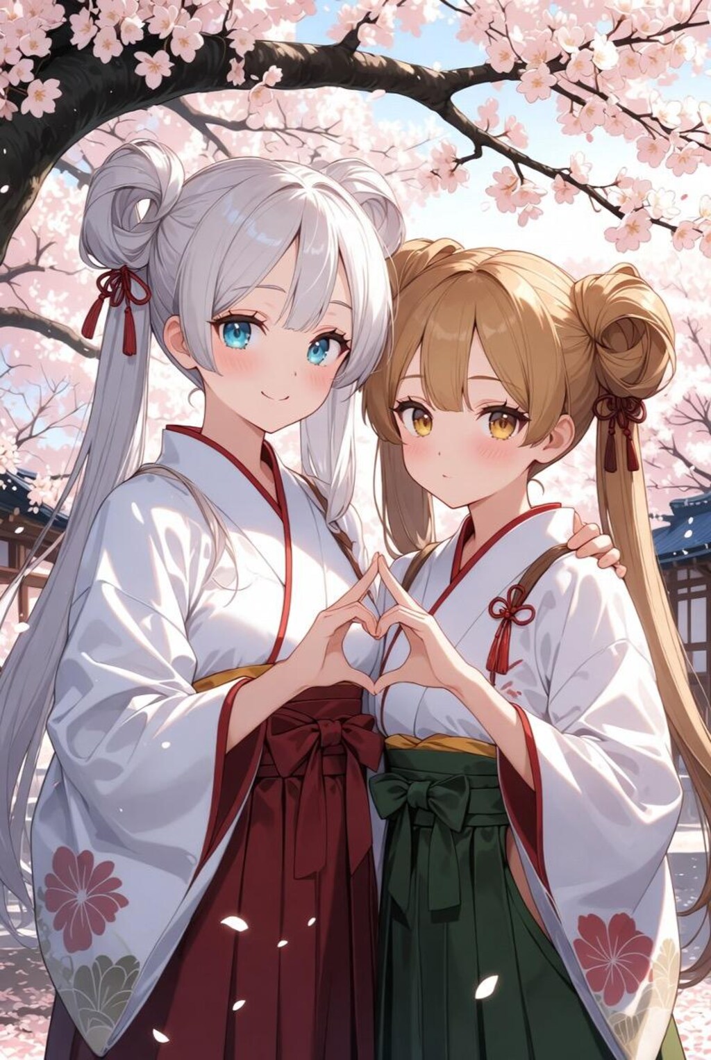 大正時代のハートのポーズはこうよ(ﾄﾞﾔｧ)