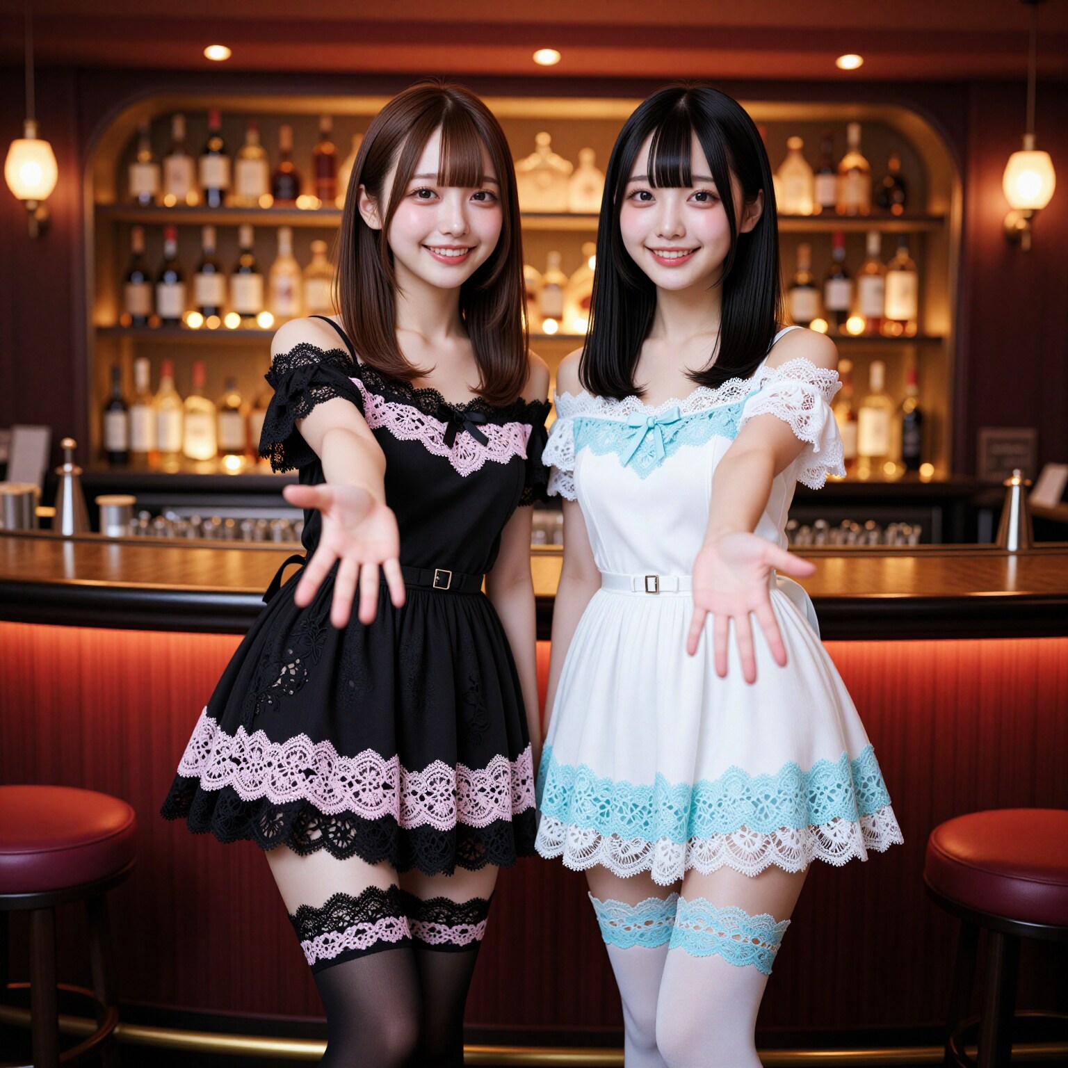 高級ガールズバーで働くふたり🍷