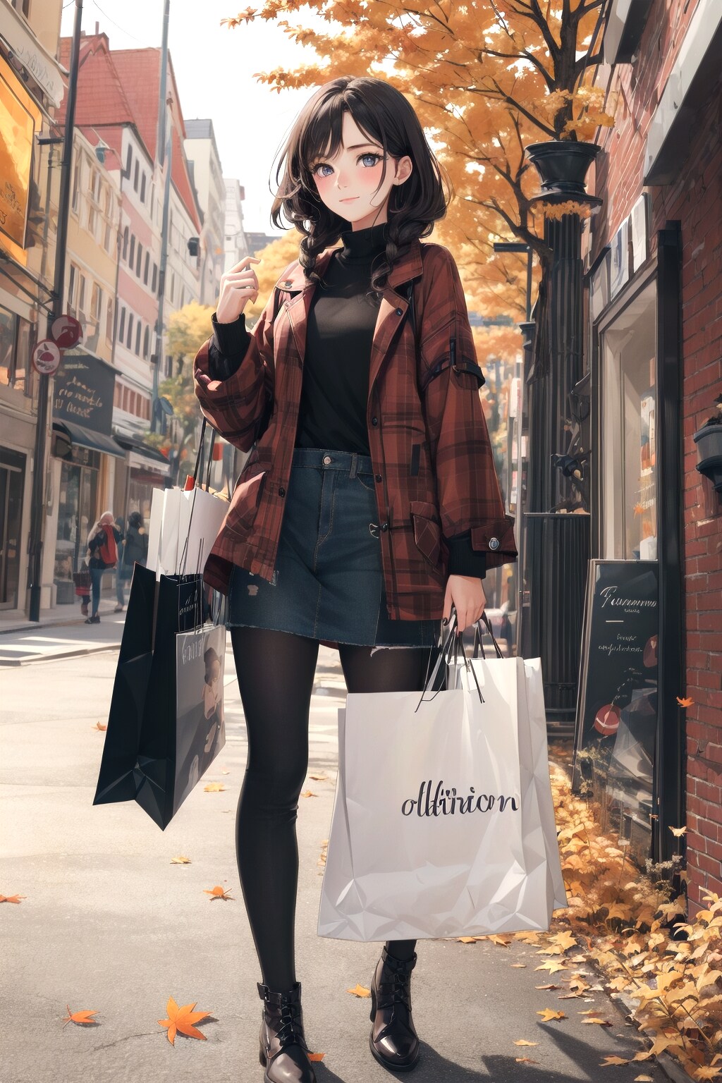 ショッピングを続ける少女。