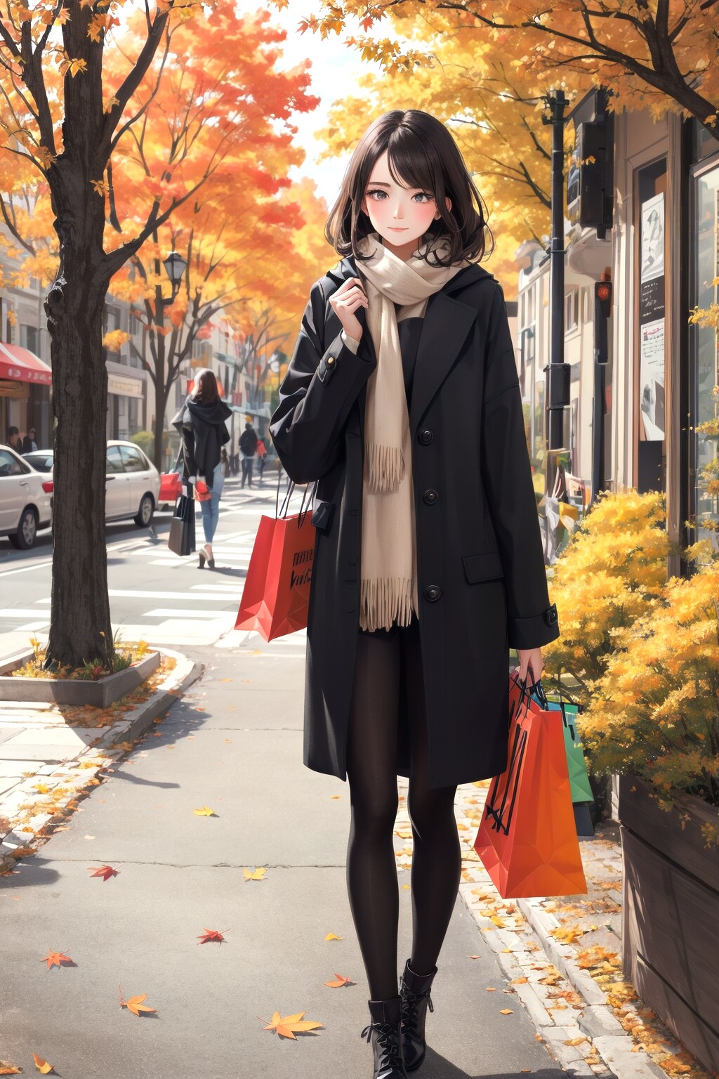 ショッピングを続ける少女。