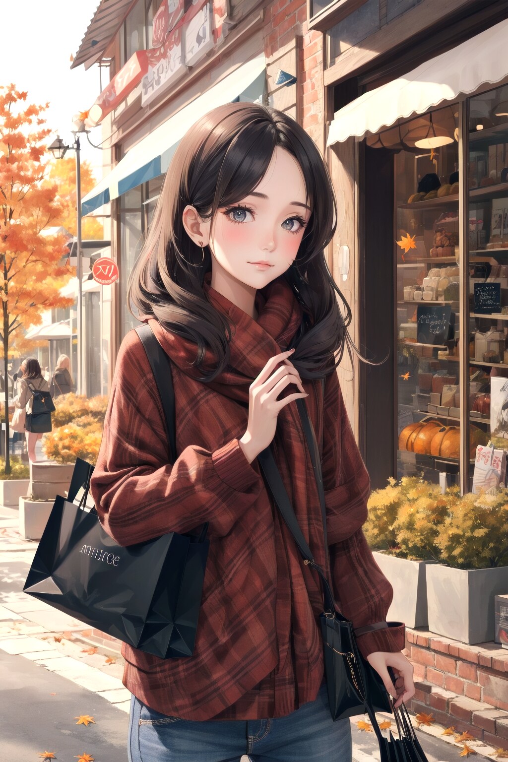 ショッピングを続ける少女。