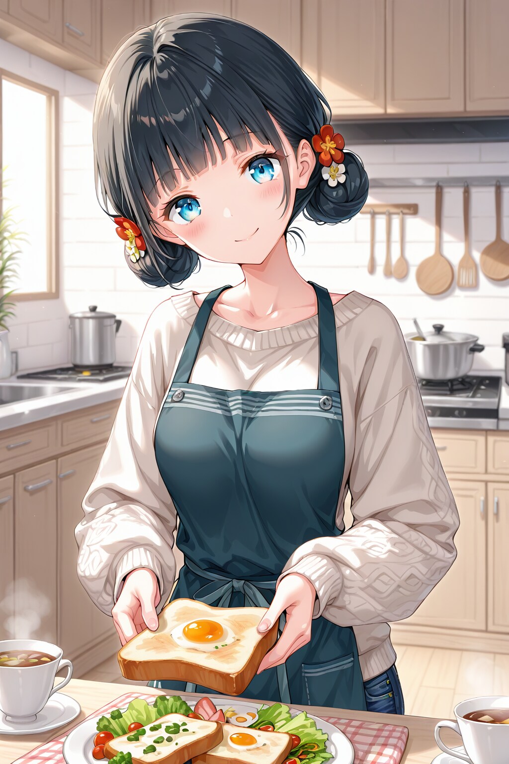 おだんごちゃん🍡✨と朝ごはん🍚✨　12/13 | の人気AIイラスト・グラビア