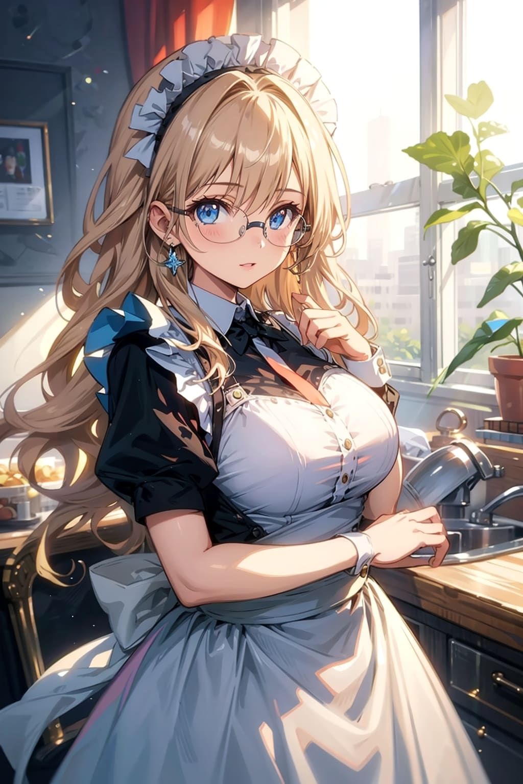 メガネ美少女メイド | の人気AIイラスト・グラビア