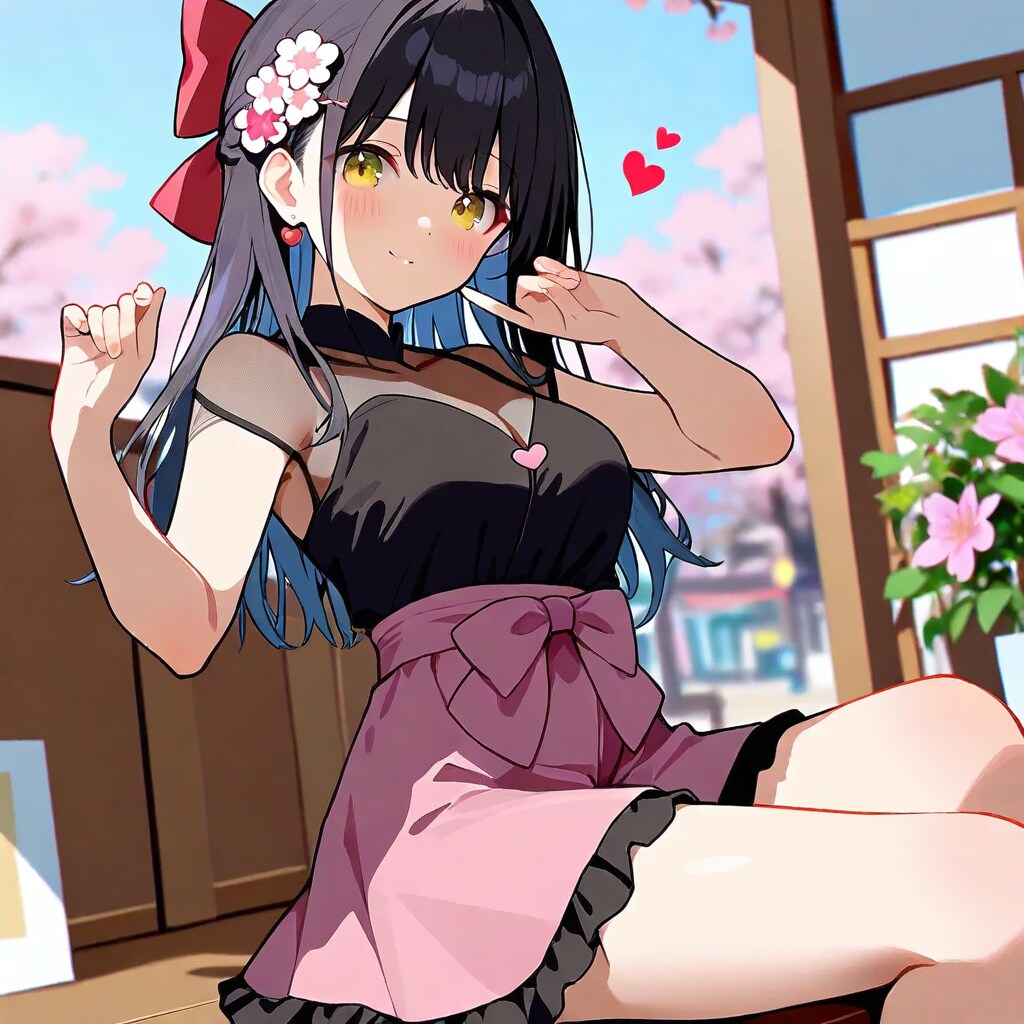 桜と一緒に愛でる