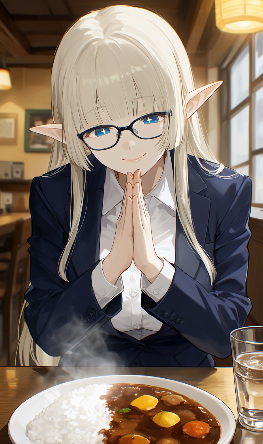 カレーとメガネとエルフ部長