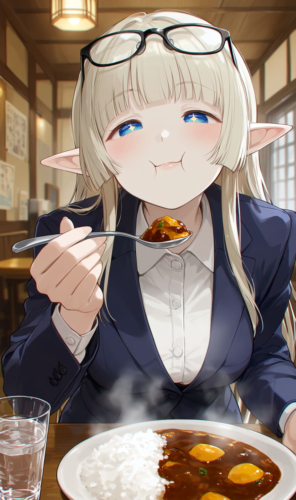 カレーとメガネとエルフ部長