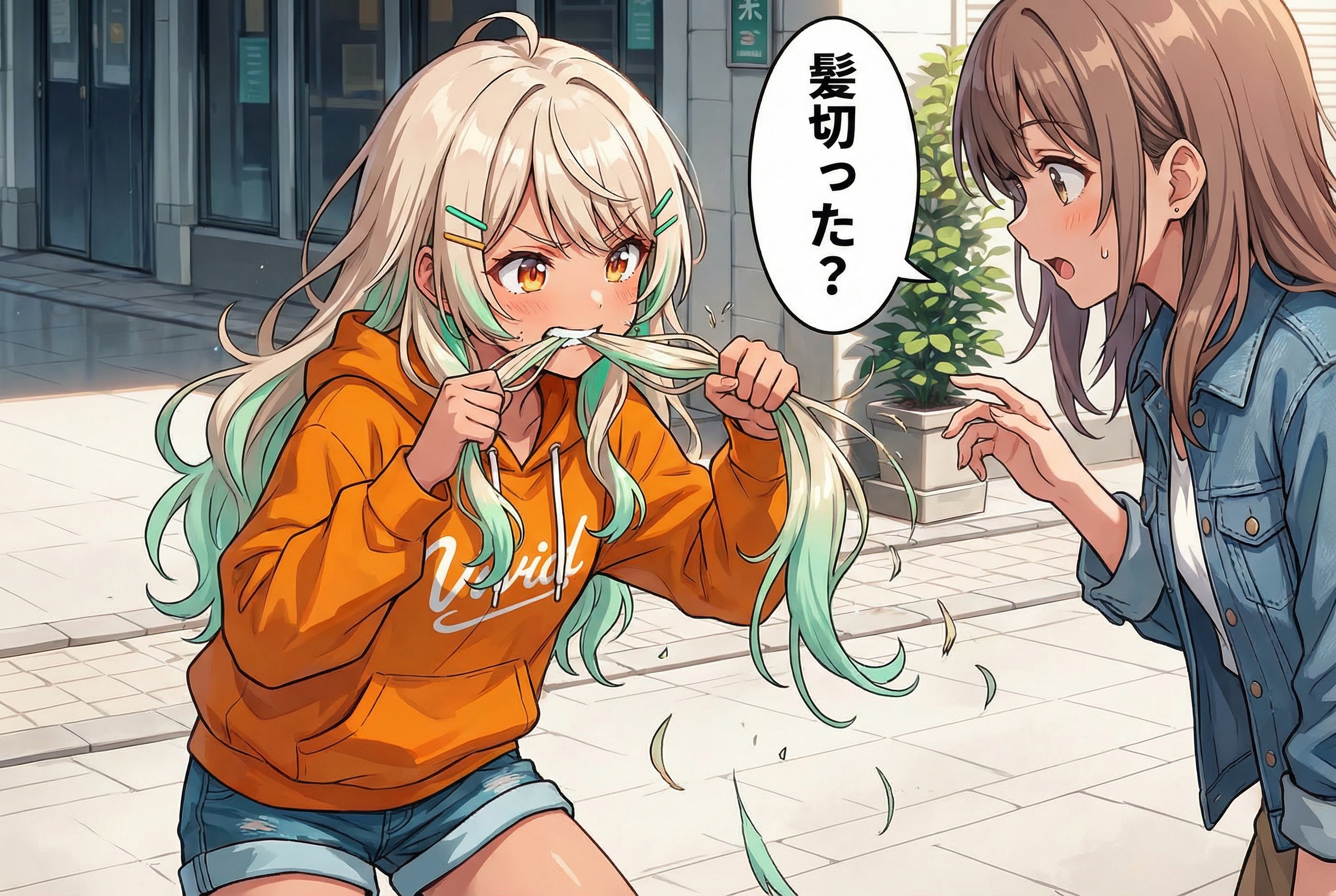 噛み切った