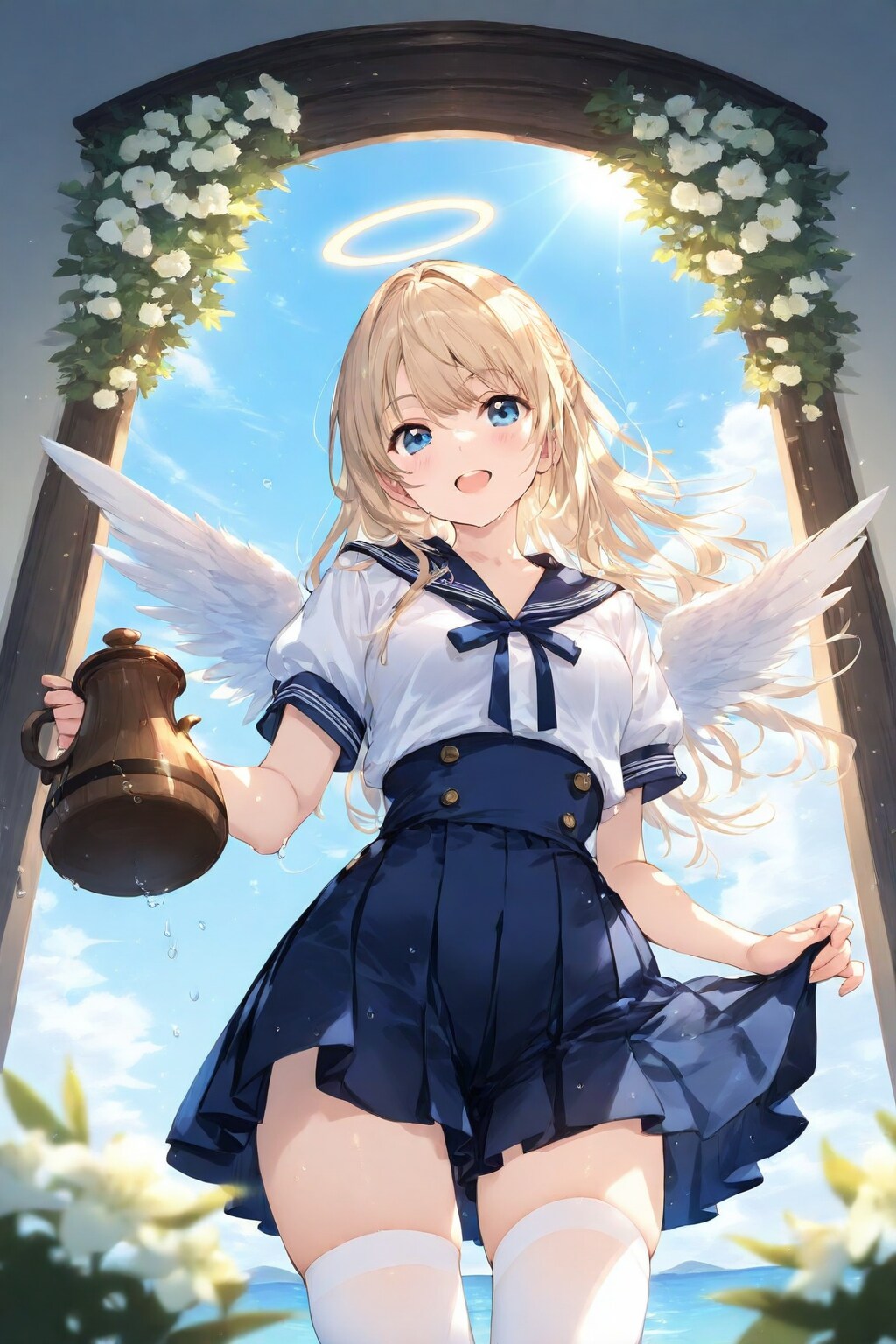 天使が水をかけてくれます🌼