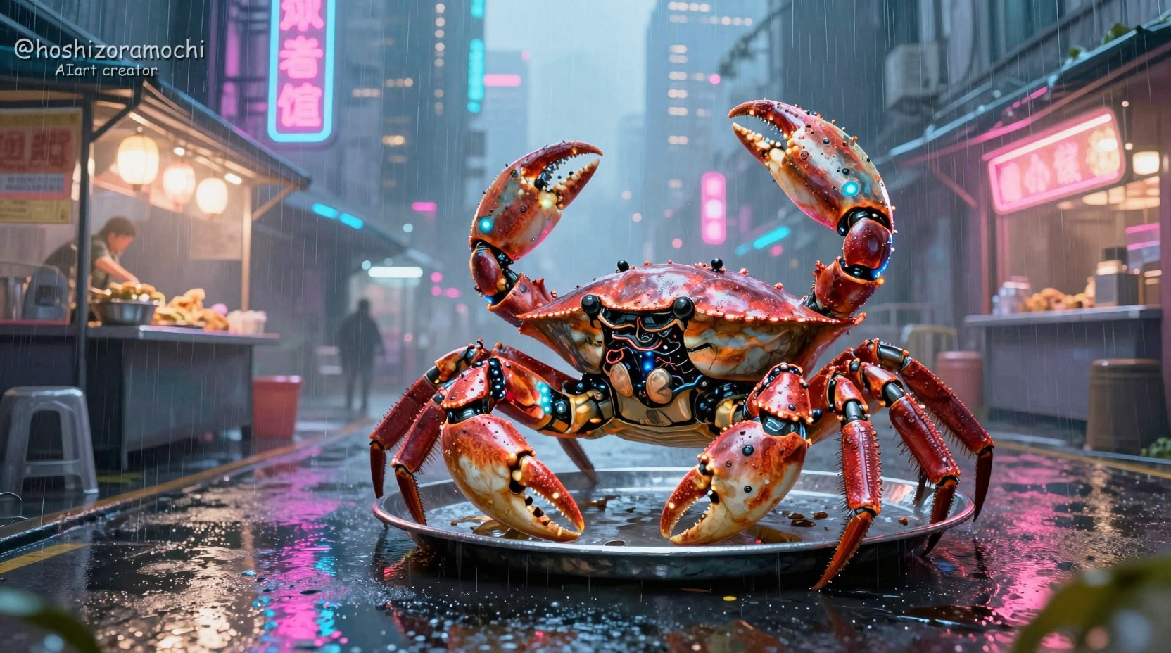 未来都市のネオンと甲殻類。 | の人気AIイラスト・グラビア