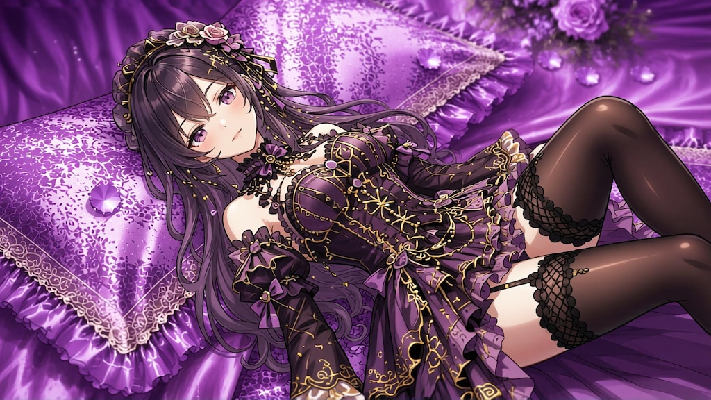 黒髪少女とドレス　その1