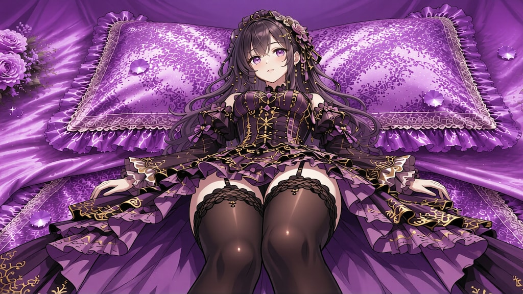 黒髪少女とドレス　その1