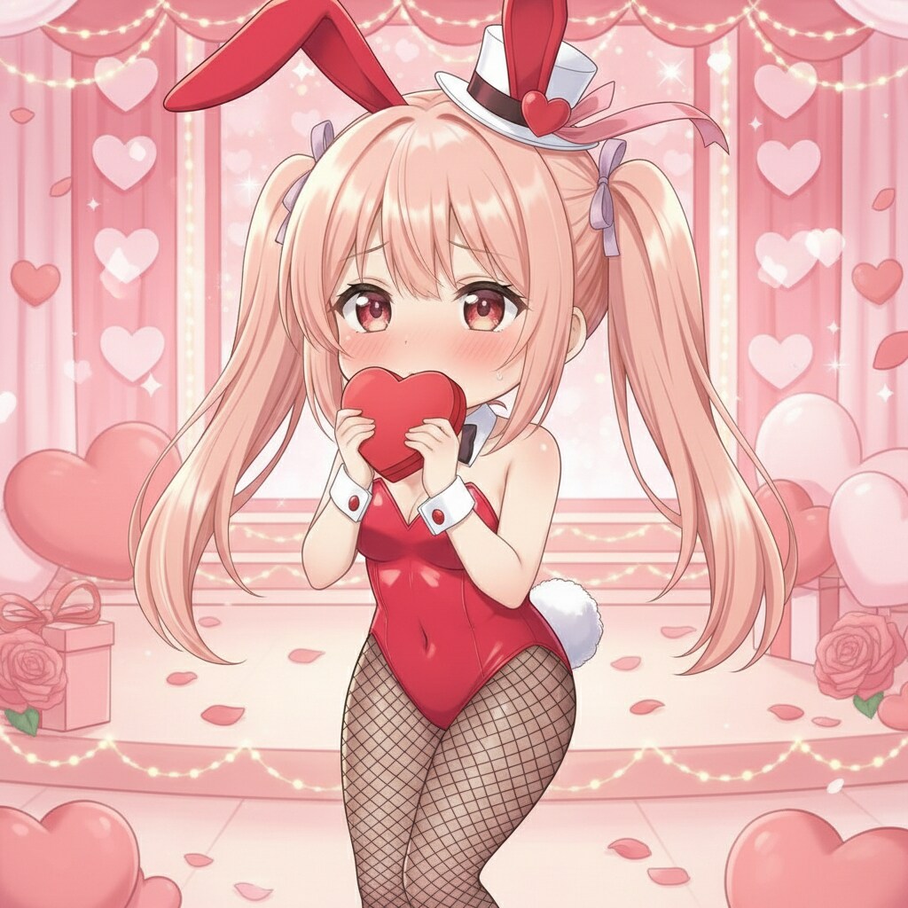 ももツイぴょん。バレンタインバニー