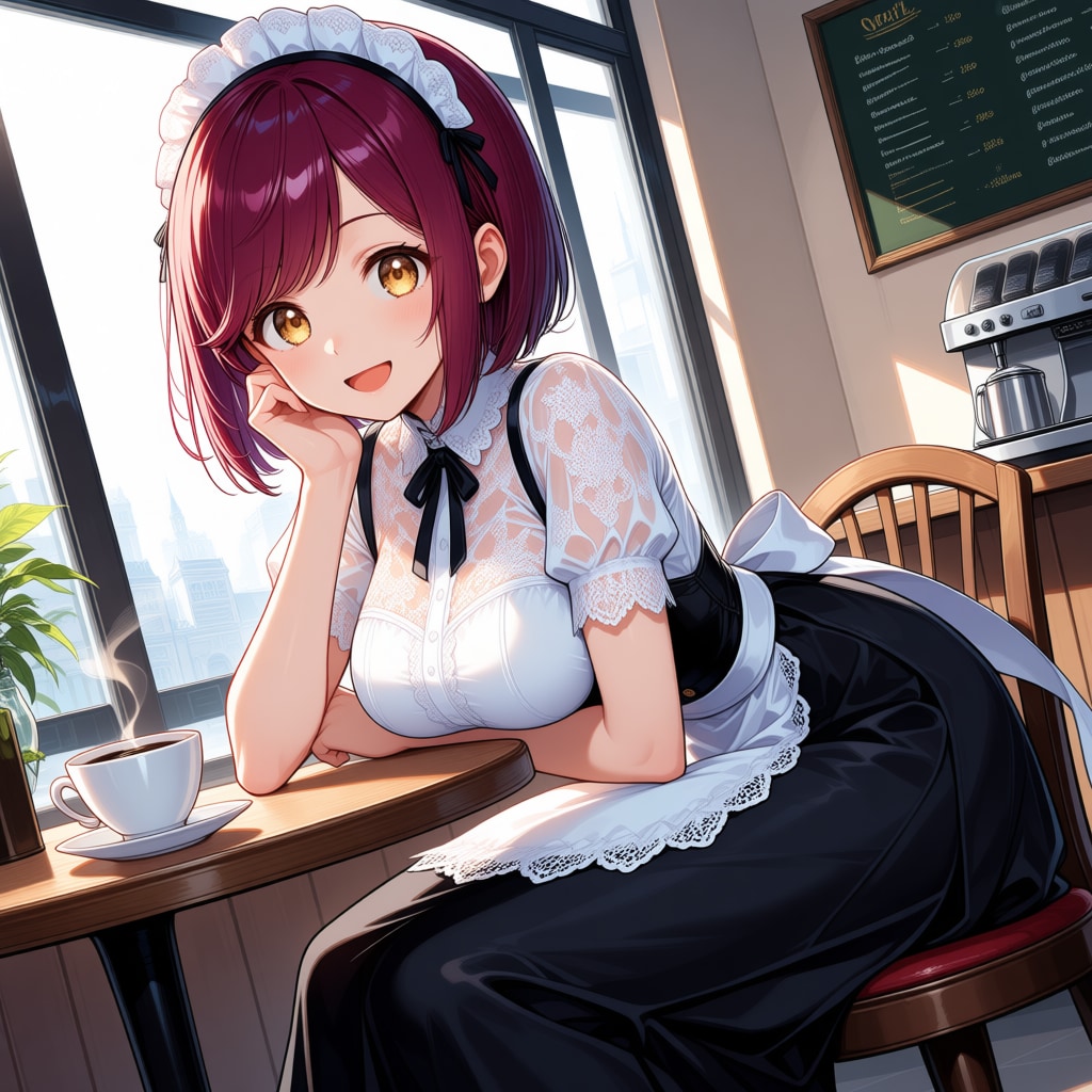 おはようございます（挨拶メイドの芽衣ちゃん）