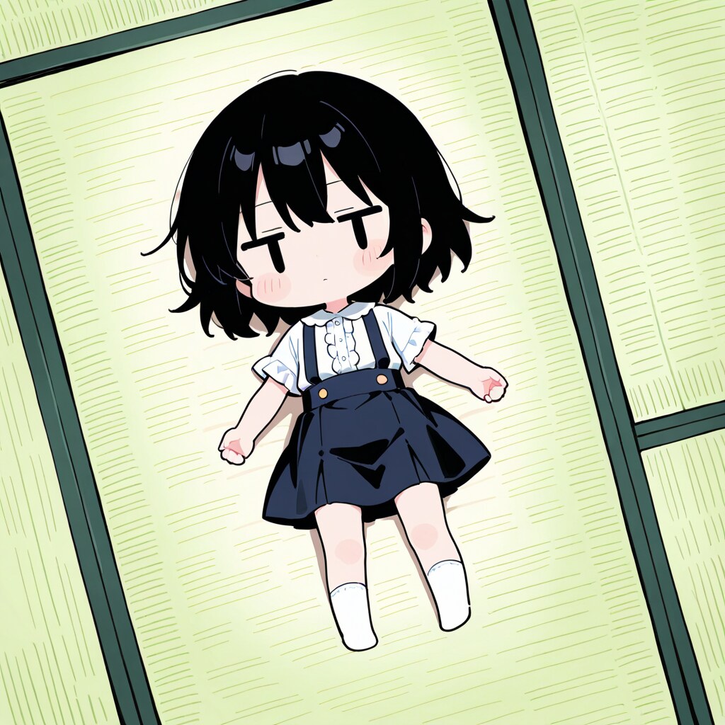 畳に寝転がる