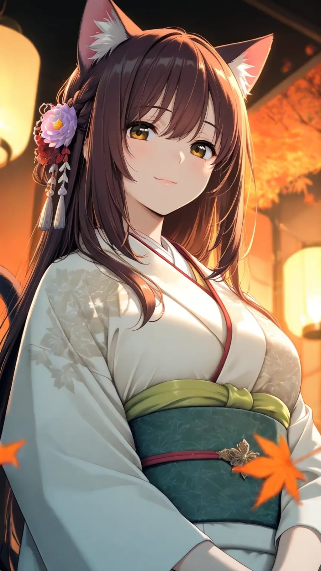 振り向けば、着物美人にゃ🌸