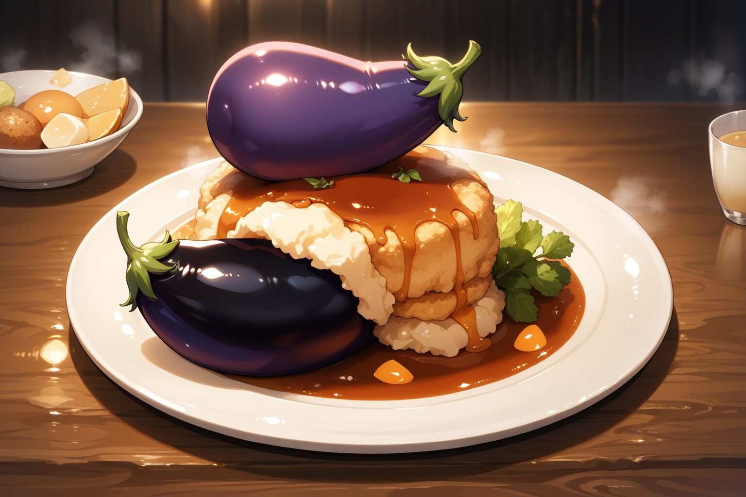 茄子の料理・・・・料理？ | の人気AIイラスト・グラビア