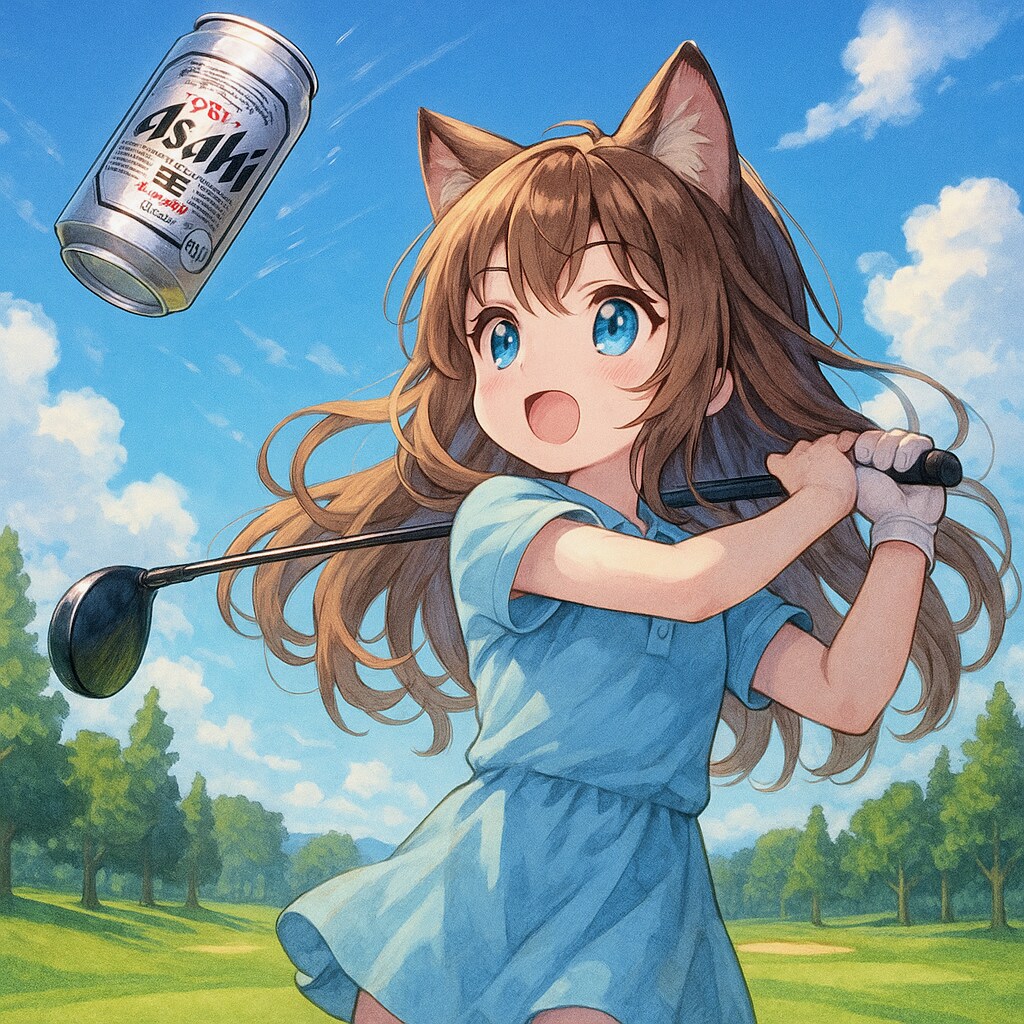 ドライブをする小さな女の子