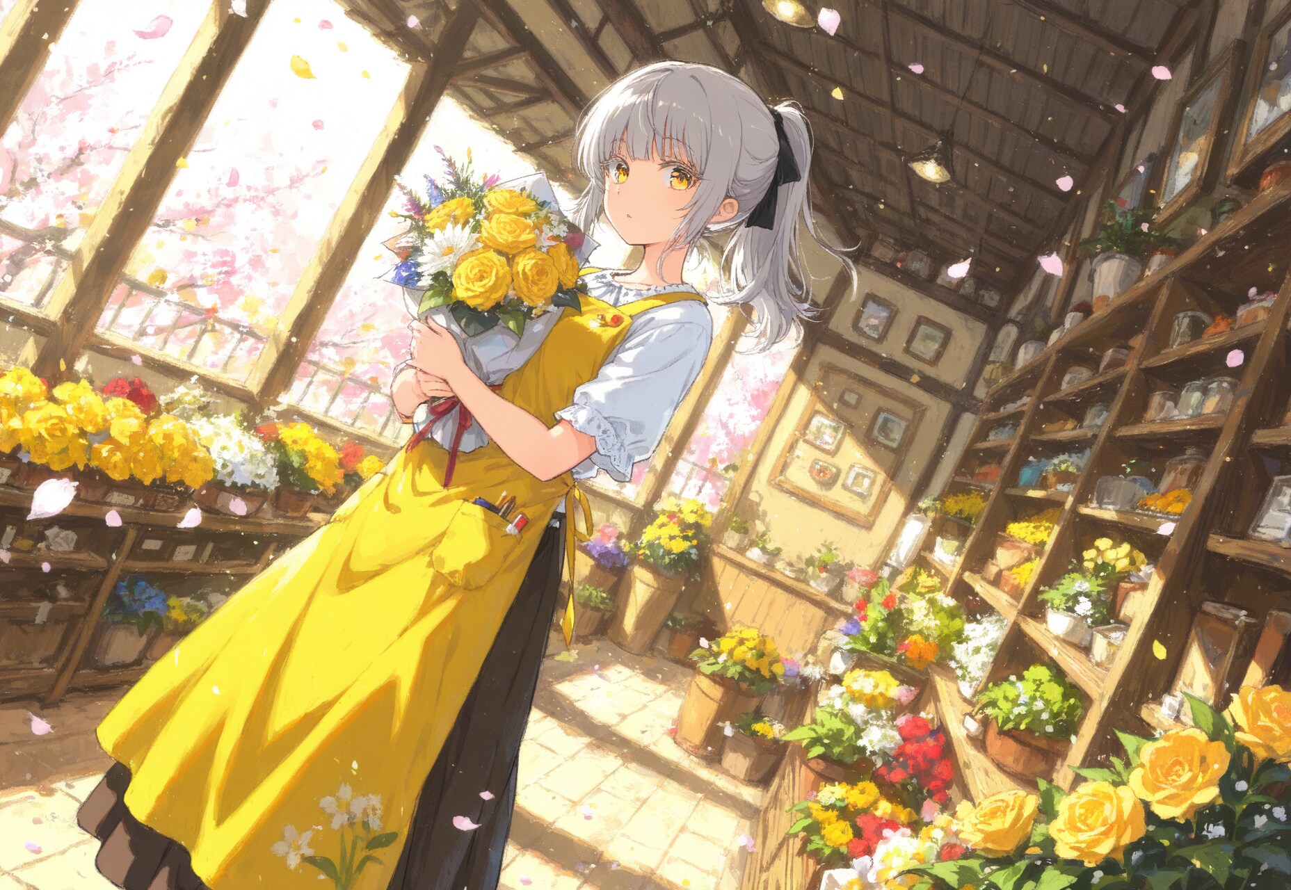 看板娘　flowers