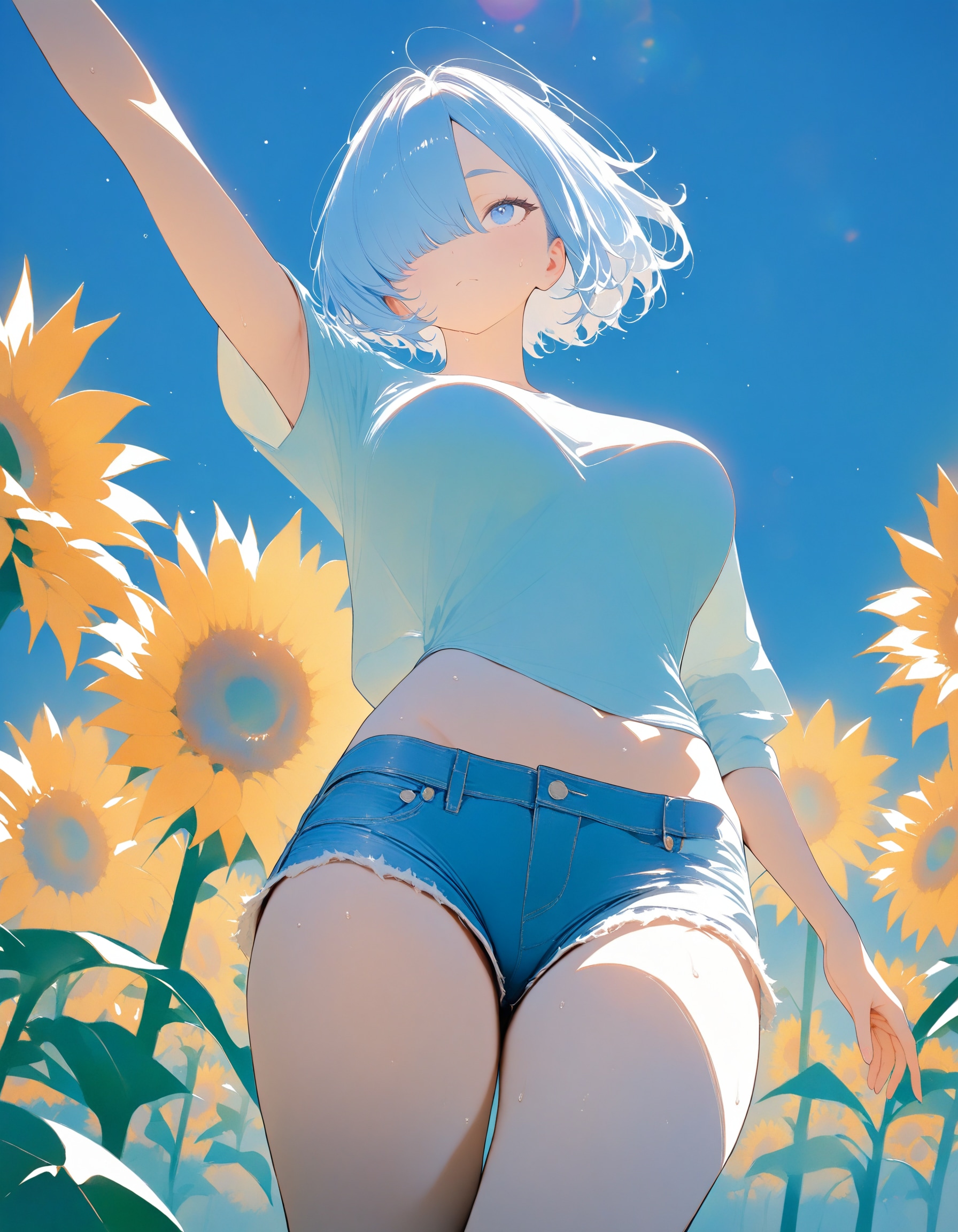 ひまわりと姉さんXL | の人気AIイラスト・グラビア